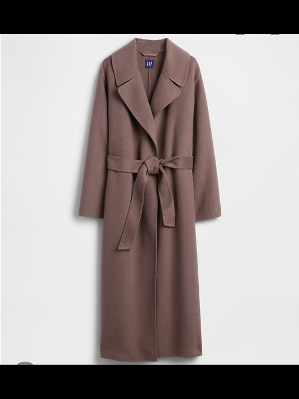 GAP Wool-Blend Coat in BrownTaupe Size Large PETITE